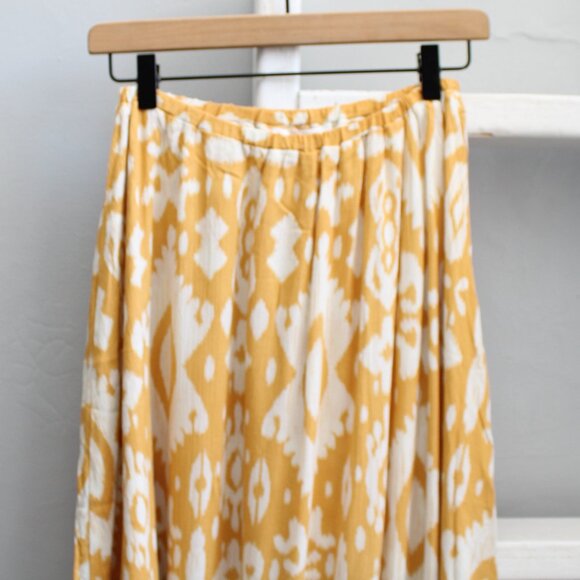 Steve Madden Tuscan Yellow Cream That's A Wrap Maxi Skirt Size Small - Picture 5 of 8